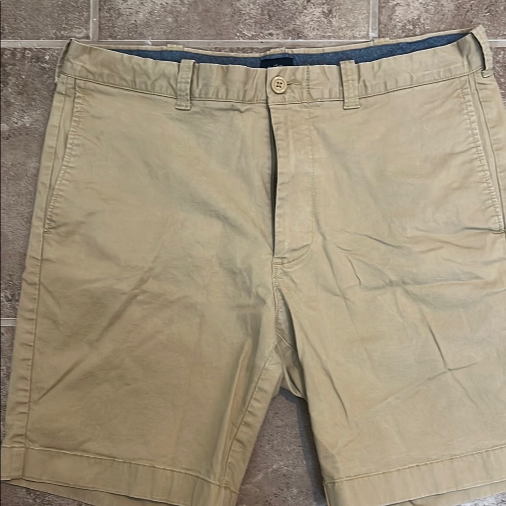 Flex Chino J. Crew Tan Flat Front Shorts Versatile Summer Essential